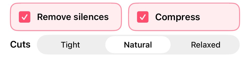 Cuts choice: Tight, Natural, Relaxed